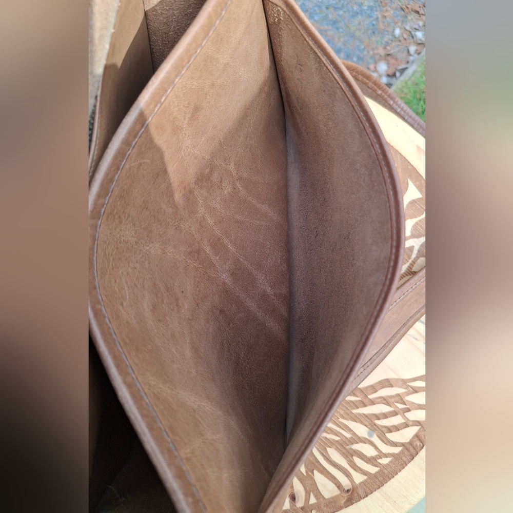 Vintage 80's Coach Classic Shoulder Bag Pouch Made In NYC #9170 In Putty - Picture 12 of 16